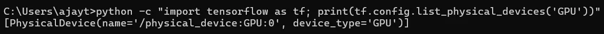 Checking whether TensorFlow can find our GPU